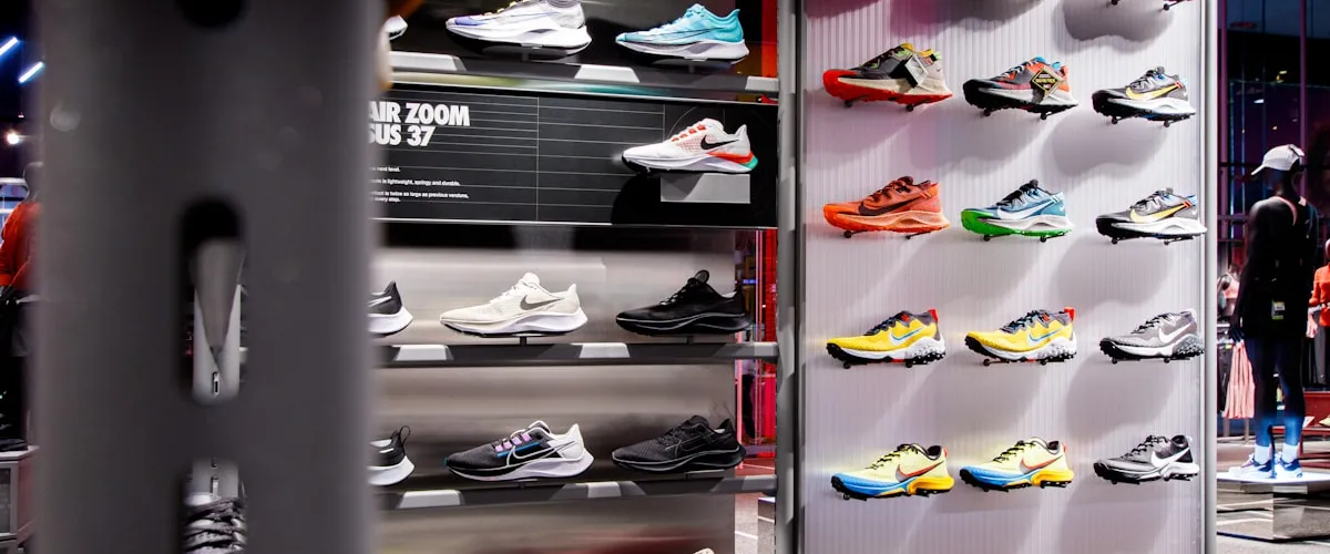 Travis Scott Nike collaboration sneaker display