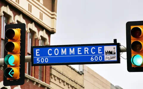 Online marketplace on computer screen